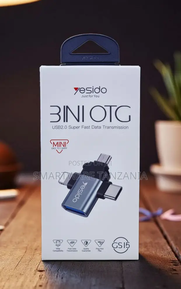 Yesido GS15 3-in-1 OTG Adapter (Lightning, Micro USB, Type-C) - 1