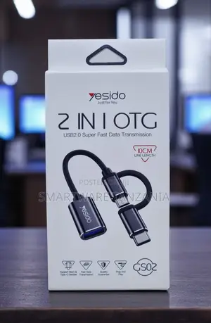 Yesido GS02 2-in-1 OTG Cable: Type-C/Micro USB to USB-A