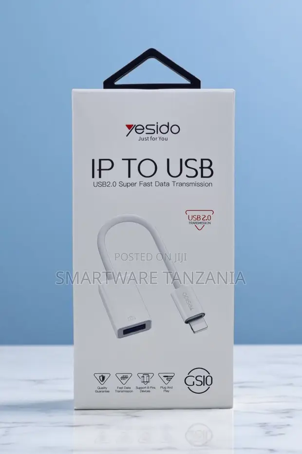 Yesido GS10 Lightning kwenda USB-A OTG Cable kwa iPhone/iPad - 1