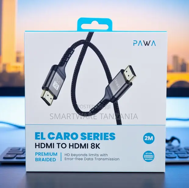 PAWA El Caro 2m HDMI Cable - 8K UHD, Braided, Gold Plated - 1