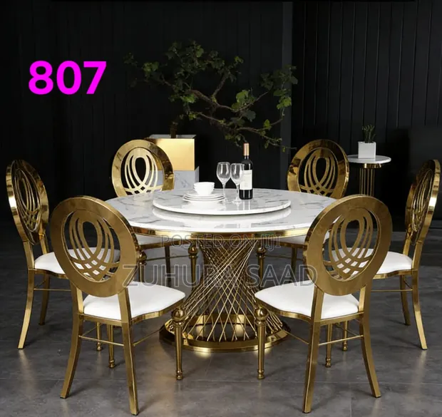 Premium Round Marble Dining Table - 1