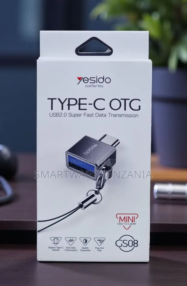 Yesido GS08 Mini Type-C OTG Adapter with Keychain - 1