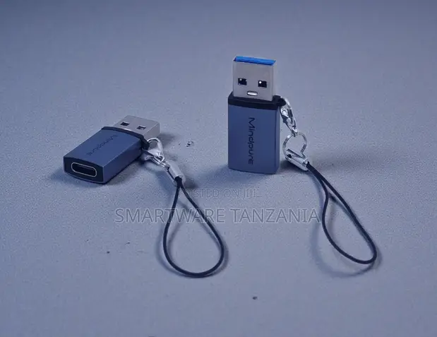 Mindpure USB-A to USB-C Adapter 2 Pack with Lanyard Loop - 1