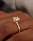 Women's Engagement Ring - Silver/Gold Plated - 1