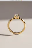 Women's Engagement Ring - Silver/Gold Plated - 2