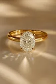 Women's Engagement Ring - Silver/Gold Plated - 4