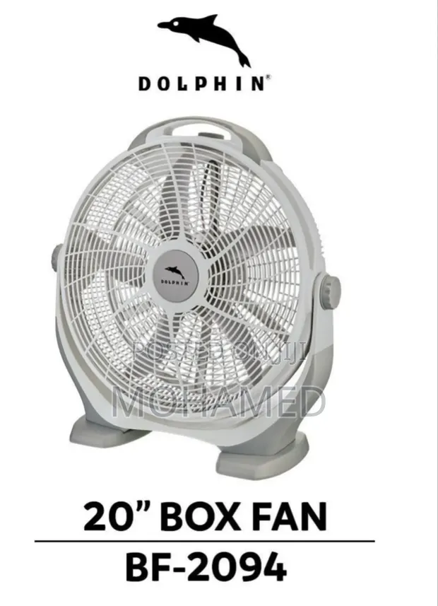 Dolphin 20-Inch Box Fan Mpya - Ina Nguvu na Ufanisi - 1