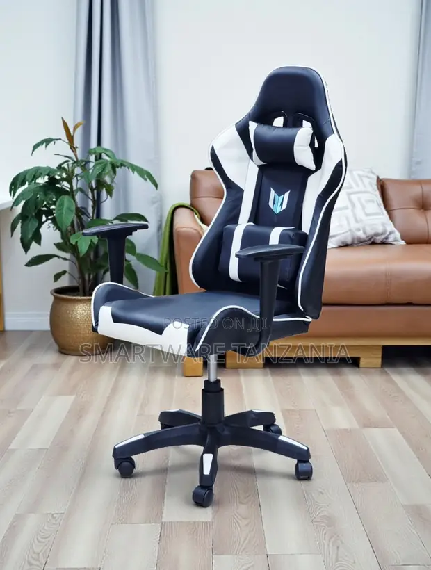 Racing Gaming Chair - Black & White - 1