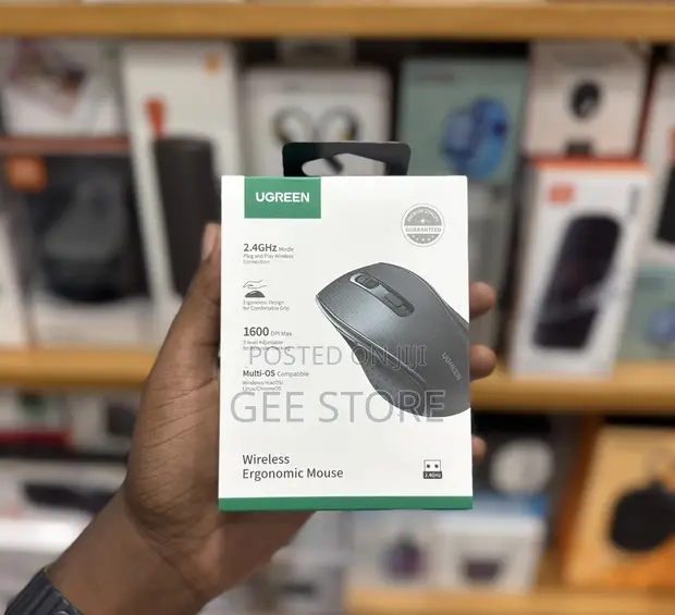 Ugreen Wireless Ergonomic Mouse - Blue - 1