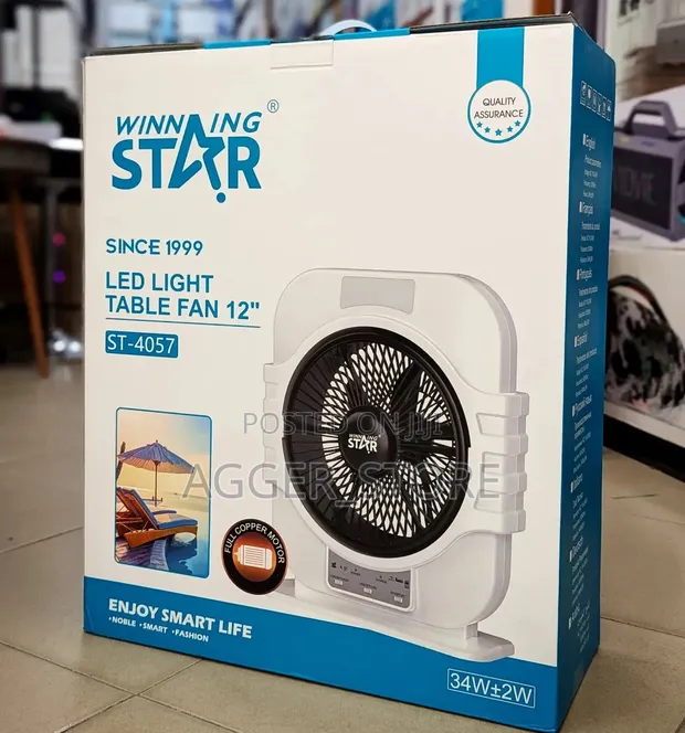 Winning Star ST-4057 Rechargeable Fan - 1