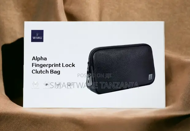 Wiwu Alpha Fingerprint Lock Leather Clutch Bag - 1