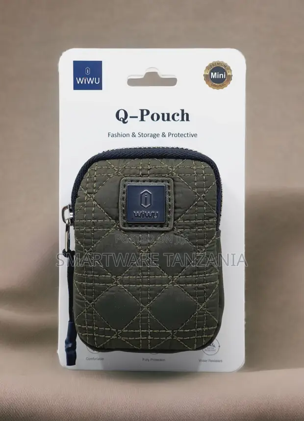 Wiwu Q-pouch Mini Quilted Green Storage Pouch Water Resistant - 1