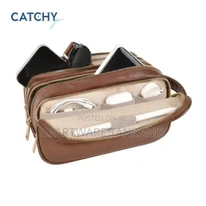 Wiwu Salem Lux Tri Compartment Leather Organizer Case - Brown