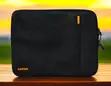 Tomtoc 13-Inch Laptop Sleeve - Black/Orange - 1