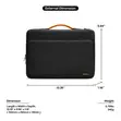 Tomtoc 13-Inch Laptop Sleeve - Black/Orange - 2