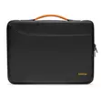 Tomtoc Laptop Briefcase Bag 14-16 Inch Navy Blue Tan Handle - 2