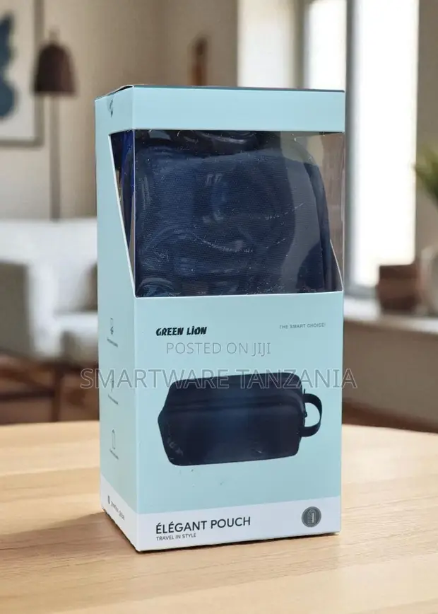 Green Lion Pouch ya Kifahari - Navy Blue Organizer ya Safari - 1