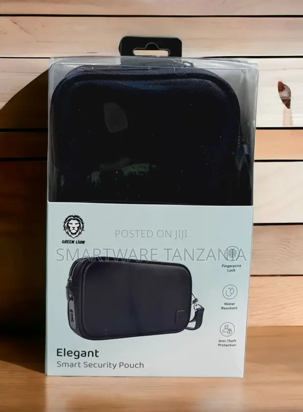 Green Lion Smart Security Pouch - Black Fingerprint Lock - 1