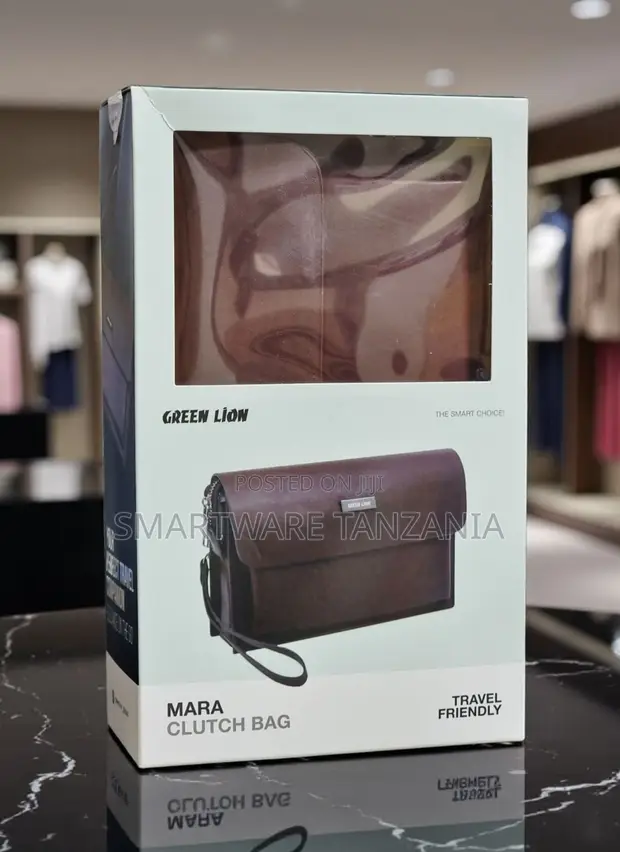 Green Lion Mara Clutch Bag - Rangi ya Kahawia ya Kusafiria - 1