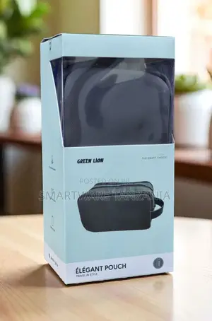 Green Lion Elegant Pouch - Dark Gray
