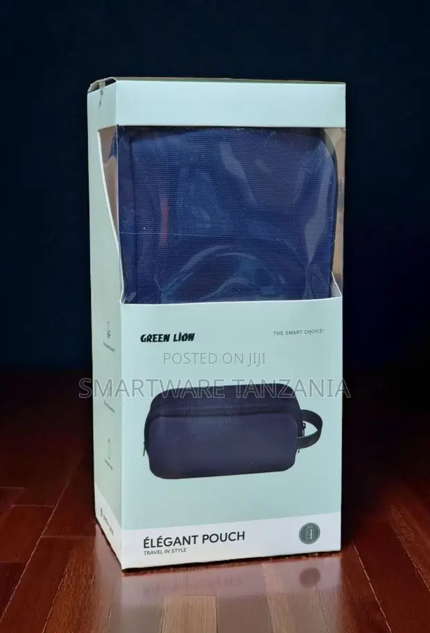 Green Lion Elegant Pouch - Kisanduku cha Usafiri Rangi ya Navy - 1