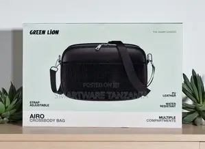 Green Lion Airo Crossbody Bag - Nyeusi PU Leather