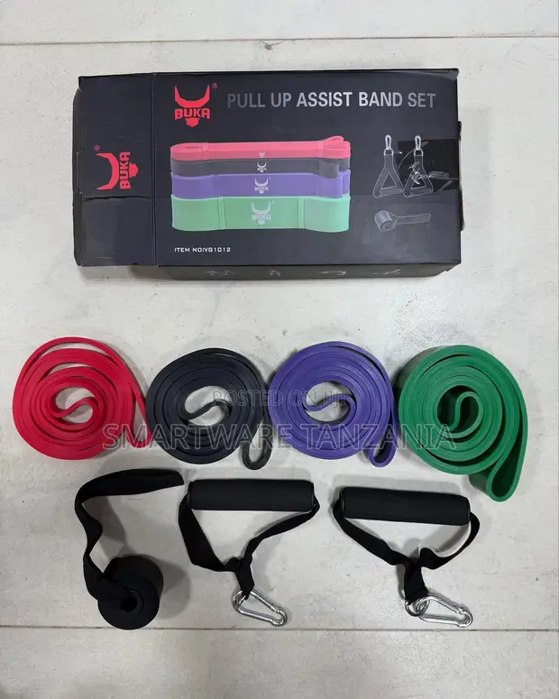 Buka Pull Up Assist Band Set - 4 Resistance Bands - 1