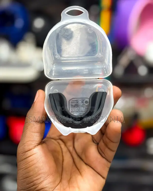 Black Sports Mouthguard with Case - Boxing, MMA - 1