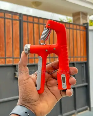 Red Adjustable Hand Grip Strengthener (10-100kg) with LCD Counter