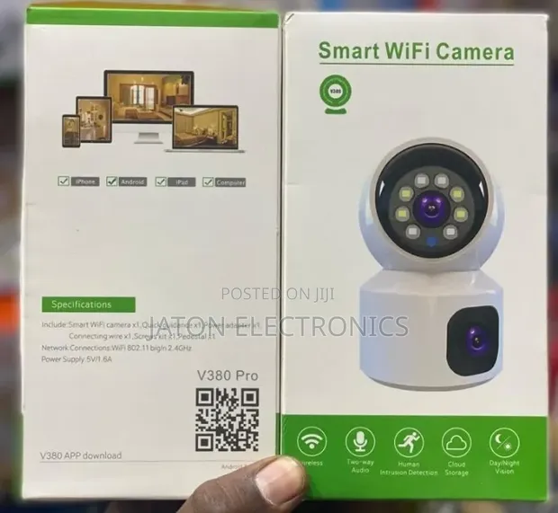 Smart Wifi Camera 2-Lens 360° Rotation - 1