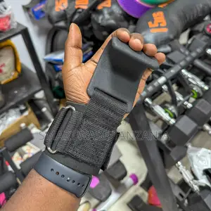 Bodyfit Weightlifting Hook Grips with Wrist Support - Black
