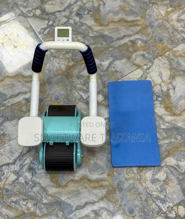 Ab Wheel Roller with Digital Timer & Knee Pad Set - 1