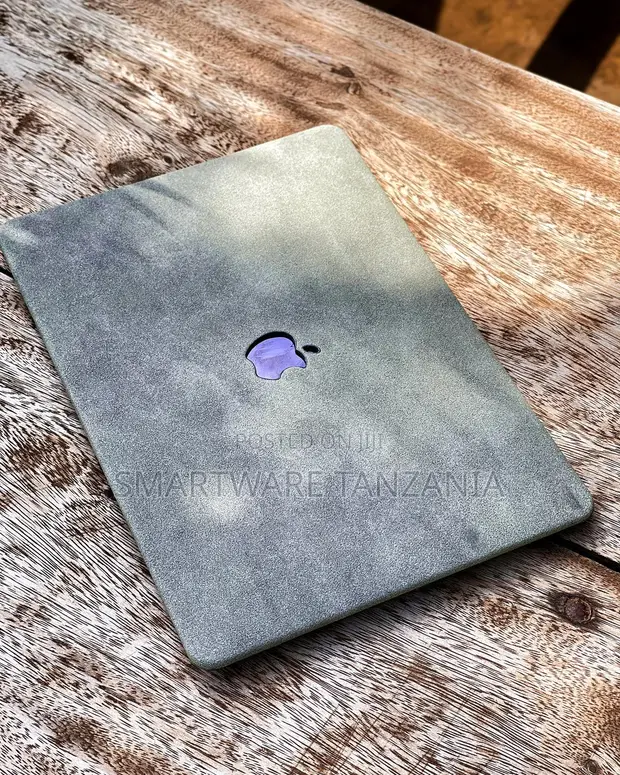 MacBook Hard Case Suede Gray Soft Texture Matte Finish - 1