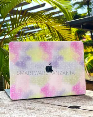 Macbook Hard Case Pastel Pink Puzzle Print