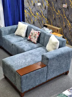 Brand New L-Shape Sofa - Gray Velvet