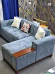 Brand New L-Shape Sofa - Gray Velvet - 2