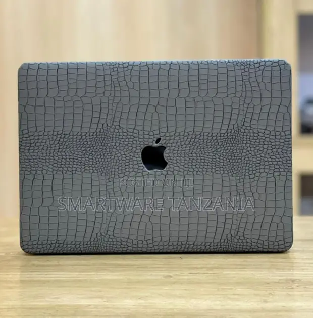 MacBook Hard Case Charcoal Gray Croc Skin Texture Cover - 1