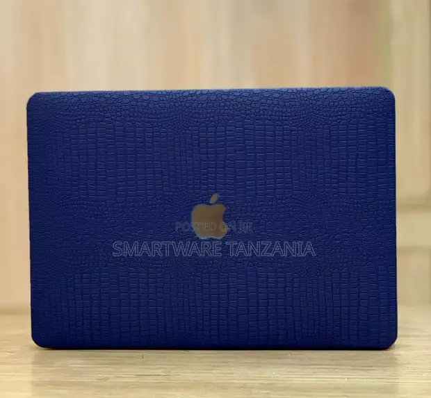 MacBook Hard Case Royal Blue Croc Embossed Cover - 1