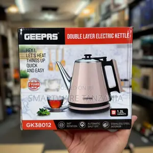 Geepas GK38012 Double Layer Electric Kettle 1.2L Rose Gold