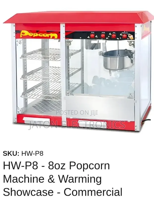 Commercial Popcorn Machine with Showcase - 1