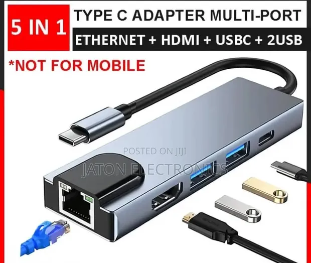 Brand New 5-in-1 USB-C Multi-Port Adapter - 1