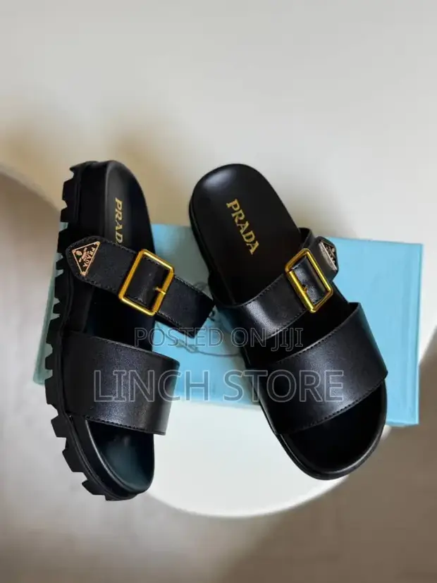 Prada Women's Multicolor Leather Sandals - 1