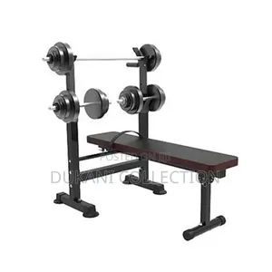 Bodygym 50kg Chrome Barbell Set with Bench