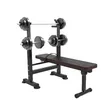 Bodygym 50kg Chrome Barbell Set with Bench - 2