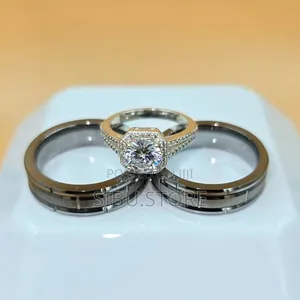 Set of Pure Silver Wedding Rings