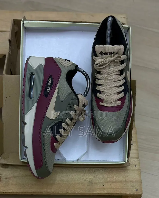 Men's Nike Retex Sneakers - Brown Leather/Canvas - 1