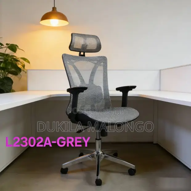 Zuo Modern Executive Office Chair - Gray Velvet - 1