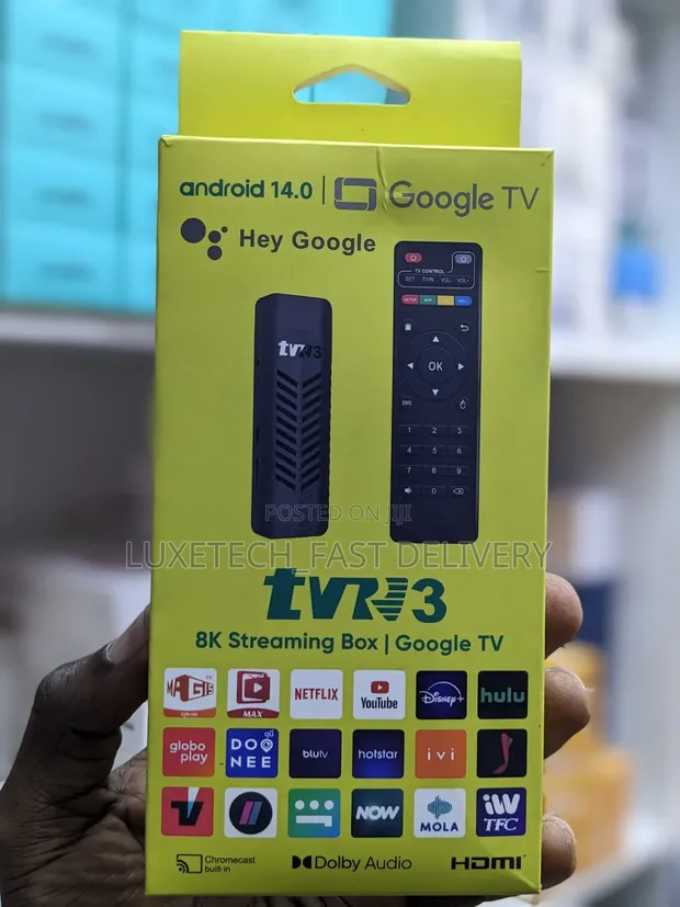 TVR3-S Android TV Stick (8K, 8GB RAM, 128GB Storage) - 1