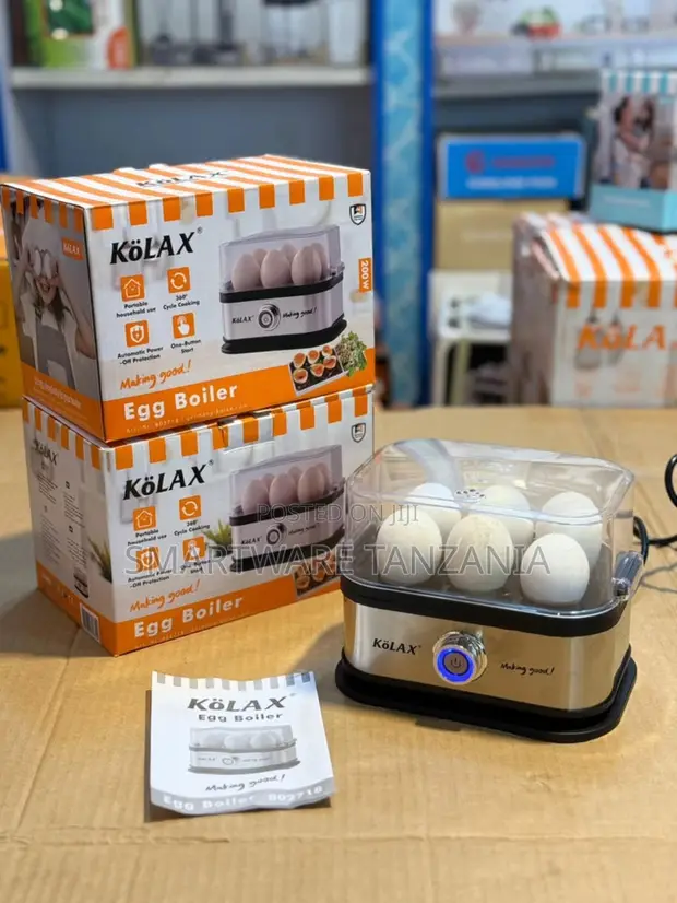 Kolax B02718 Electric Egg Boiler 200W Two-Tier Steamer - 1