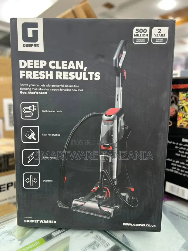 Geepas GCW19060 Kisafishaji Mikepe 800W Dual Roll Brush - 1